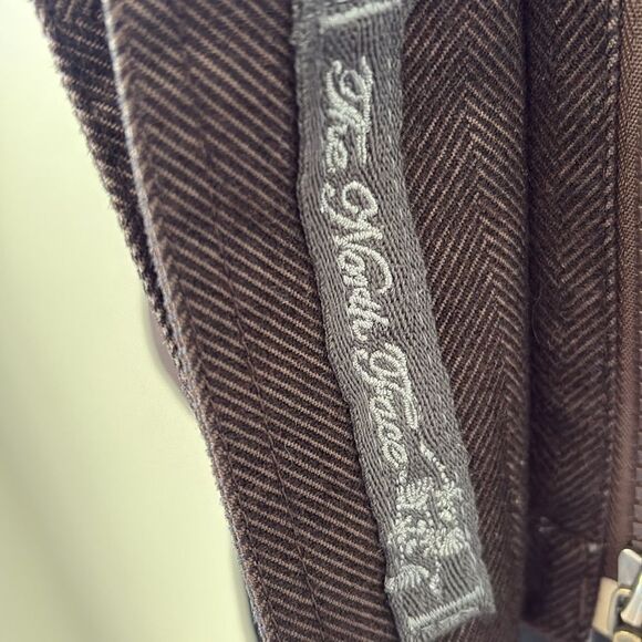 The North Face Primaloft Tweed Herringbone Brown Belted Coat w Zip Off Hood - Picture 11 of 14